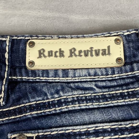 Rock Revival Buckle Blake Straight Jeans Womens 30 Low Rise - Picture 16 of 16